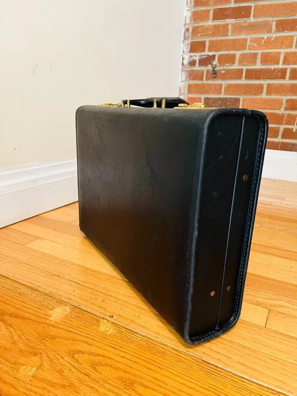 Coach Black Leather Hard Sided 4.5